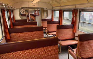 Inside a Douro Valley train