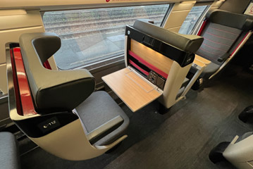TGV Ocane 1st class drop-down table