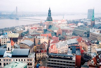 Central Riga, seen from the tower of the 'Petera Baznica' church