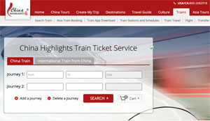 Buy train tickets for China through Chinahighlights.com