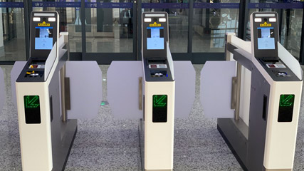 Chinese tciket gates with passport readers