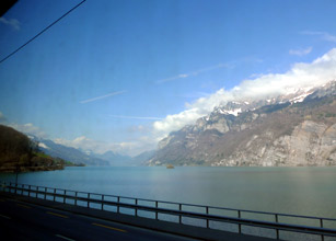 Train into Austria: Passing the Zurichsee