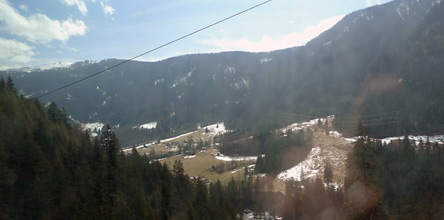 Taking the train through the Arlberg pass...