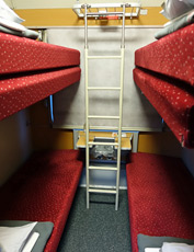 4-berth couchette on Nightjet train