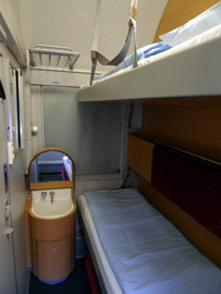 Standard sleeper, 2-berth, on Cologne to Vienna EuroNight train