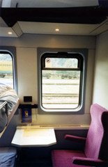 Interior of 3-berth sleeper as used on the Vienna to Belgrade overnight train