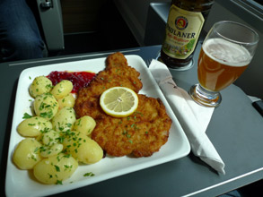Lunch is served at your seat in first & business classes