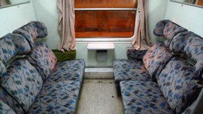 Compartment in the Zagreb to Sarajevo train