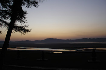 Sunset over the Irrawaddy, from the Bagan Thande Hotel