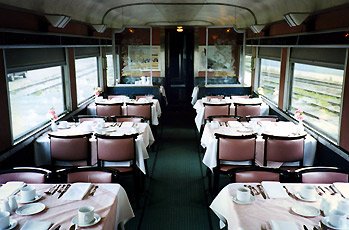 Dining car on the 'Canadian'