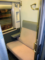 Single-bed roomette on the 'Canadian', daytime mode...