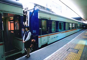 Modern sleepers on a typical Chinese express train...