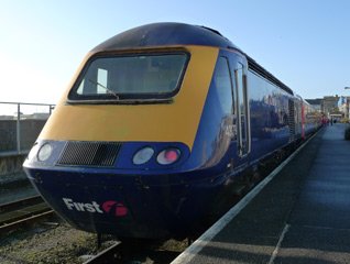 The Cornish Riviera Express about to leave Penzance for London