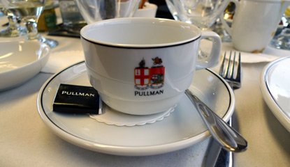Pullman dining:  Coffee cup with the traditional Great Western crest