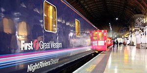 The Night Riviera sleeper train from London to Cornwall at Paddington