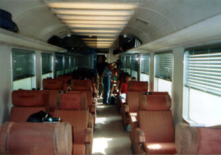 Primera especial seats on the 'French train' from Havana to Santiago de Cuba