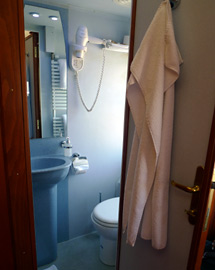 En suite toilet and shower