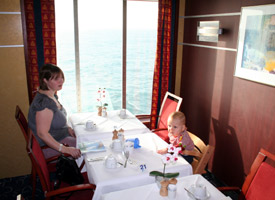 Ferry to Denmark:  The restaurant