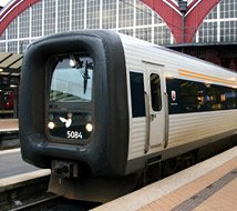 Danish InterCity train for Copenhagen at Esbjerg...