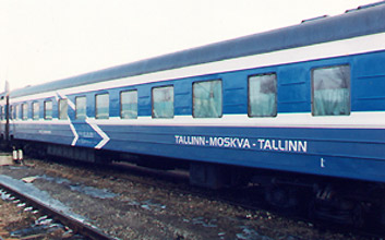 The 'Tallinna Express' overnight train between Tallinn & Moscow