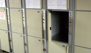 Left luggage lockers