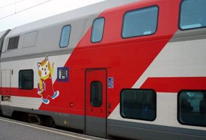 The connecting train from Turku to Helsinki