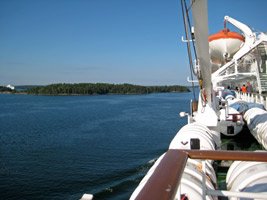 Taking the ferry to Helsinki...