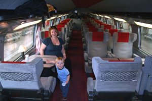 First class on board a TGV Duplex