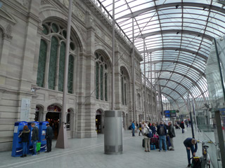 Inside the glass bubble at Strasbourg station