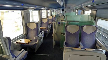 2nd class seats on a Teoz train