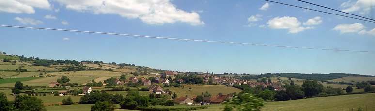 Scenery from the train between Paris & Lyon
