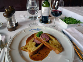 The set menu starter at the Train Bleu restaurant, Paris Gare de Lyon