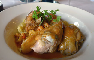 One of the set menu mains at the Train Bleu restaurant, Paris Gare de Lyon