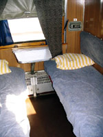 Sleeper on Tblisi-Baku train