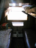 4-berth sleeper on Tblisi-Baku train