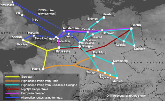 How to travel by train from London to Germany From €59