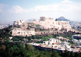 The Akropolis, Athens.  It's easy to get to Greece by train..!