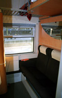 1 2 or 3-bed sleeper, in evening mode, on the Paris-Florence/Rome overnight train...