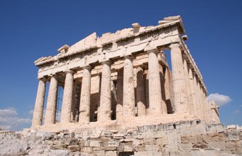 The Parthenon, Athens.  It's easy to get to Greece by train!