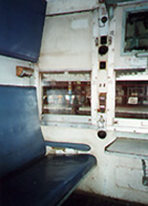 Interior of 1st class 4-berth compartment. This is a metre-gauge example...
