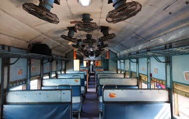 2nd class seats on an Indian train (2S)