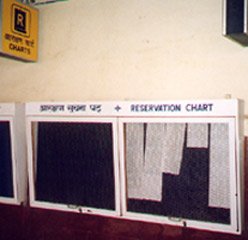 Train reservation lists are posted on platform noticeboards about 2 hours before departure...