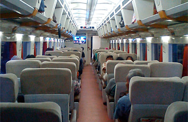 Eksekutif seats on an 'Argo' train