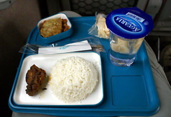 Executive class on the train from Yogyakarta to Surabaya