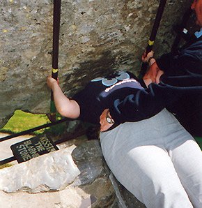 Kissing the Blarney Stone at Blarney Castle, Ireland