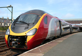 Virgin Trains' Pendolino from London to Holyhead