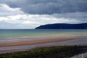 View from the train along the North Wales coast on the way to Dublin