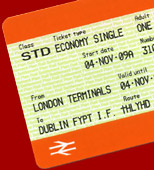 �29 train & ferry ticket from London to Dublin