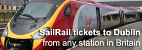 Buy a train & ferry ticket from London to Dublin online...