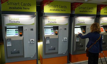Buy cheap Irish train tickets online, then pick them up from these machines